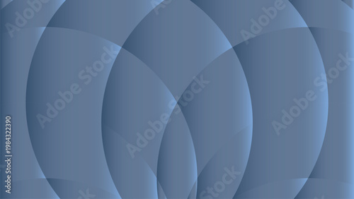 Abstract Blue Gradient Background with Overlapping Geometric Curves and Petal Shapes.eps