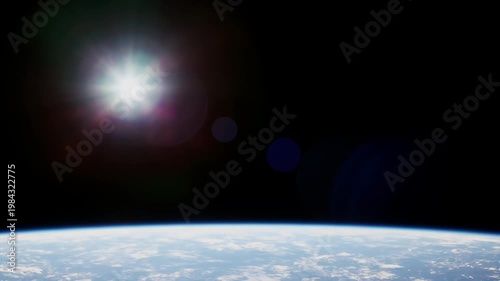 Cinematic Earth Light in Space 4K