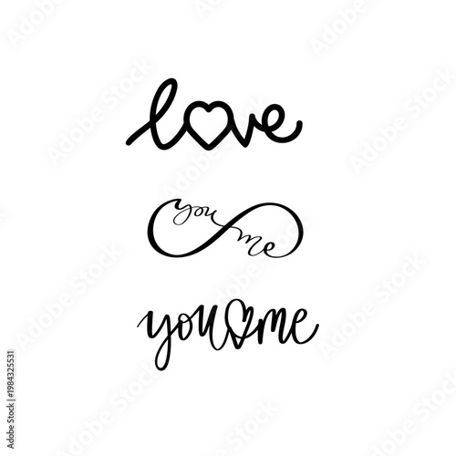 Modern typography set featuring 