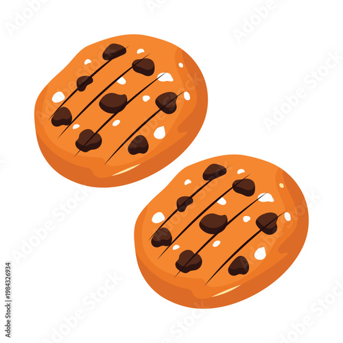 Snickerdoodle vector Flat Icons Eps 10 File