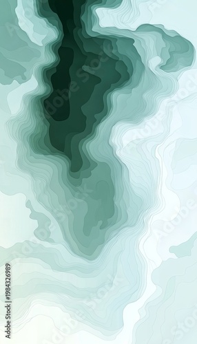 Abstract Turquoise Watercolor Texture with Gentle Gradient Patterns and Soft Waves in Design
