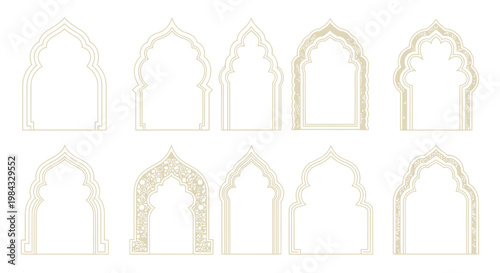 Architectural Arches Line Drawings.