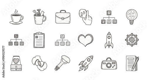 Business icons and symbols collection.