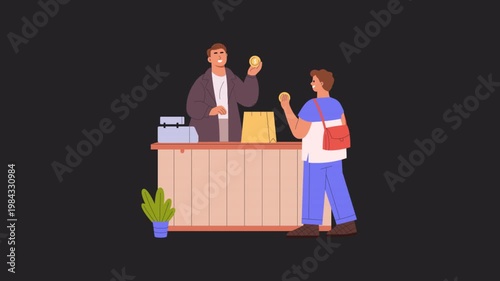Successful Bargain   animation alpha channel 