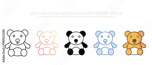Teddy Bear Icon Set