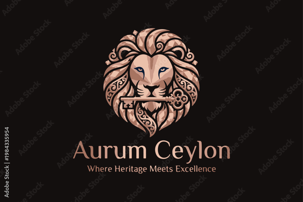 Fototapeta premium Aurum Ceylon where heritage Meets Excellence vector art illustrator