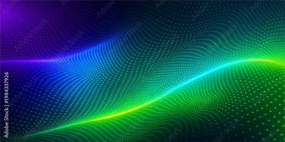 Fototapeta premium Abstract colorful blue wave background with flowing lines and modern digital design
