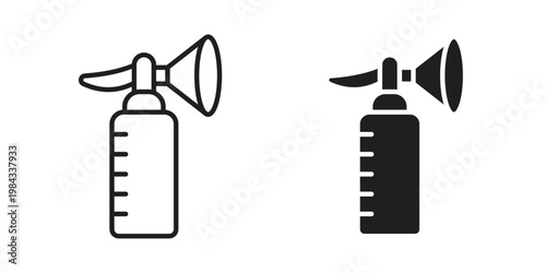 Breast pump icon, thin line symbol, editable stroke eps 10