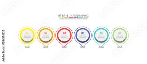 Presentation business abstract background infographic template colorful