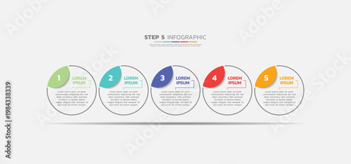Presentation business abstract background infographic template colorful