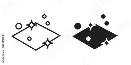 Clean floor surface icon, thin line symbol, editable stroke eps 10