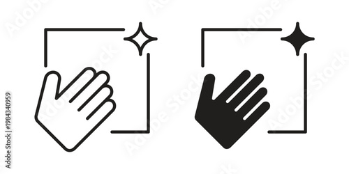 Clean icon, thin line symbol, editable stroke eps 10