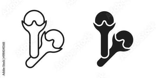 Cloves icon, thin line symbol, editable stroke eps 10