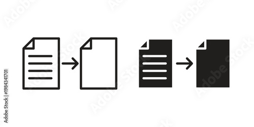Compare icon, thin line symbol, editable stroke eps 10
