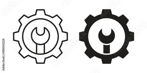 Customized icon, thin line symbol, editable stroke eps 10