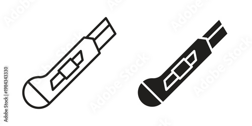 Cutter icon, thin line symbol, editable stroke eps 10