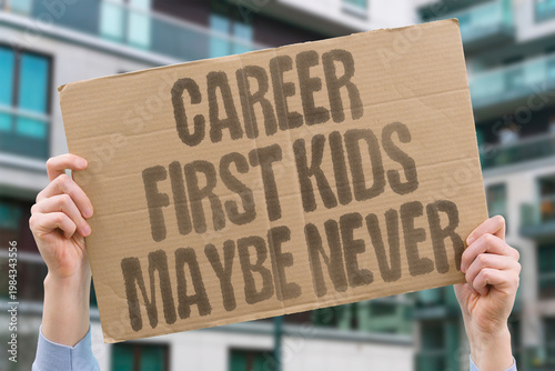 фотографія "Career First Kids Maybe Never" Prioritising career over family formation is a documented modern trend with measurable fertility consequence risk