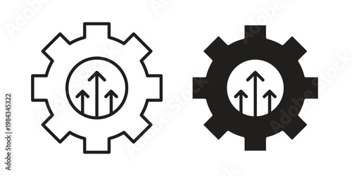 Efficiency icon, thin line symbol, editable stroke eps 10