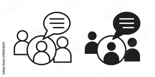 Expert opinion icon, thin line symbol, editable stroke eps 10