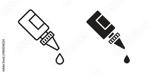 eye drop icon, thin line symbol, editable stroke eps 10