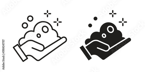 Foam icon, thin line symbol, editable stroke eps 10