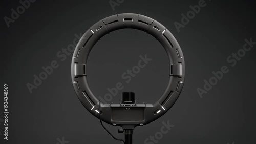 Circular LED Ring Light In Minimalist Studio Setup