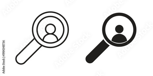 Hiring icon, thin line symbol, editable stroke eps 10