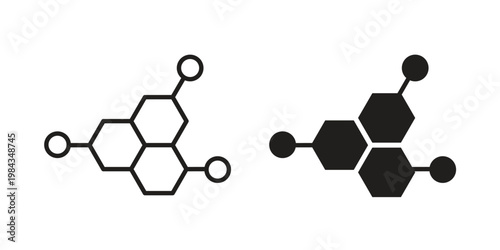 Hormones icon, thin line symbol, editable stroke eps 10