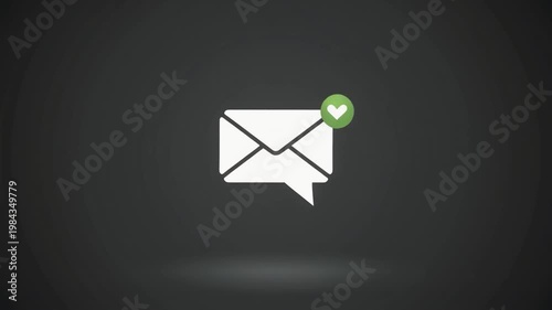 New Email Notification Icon On Digital Interface