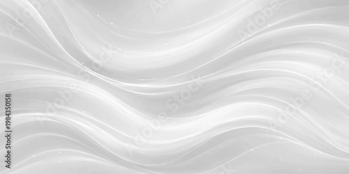 Abstract blue and grey background featuring smooth flowing silk waves and soft satin cloth textures in a liquid water pattern for a light textile illustration backdrop