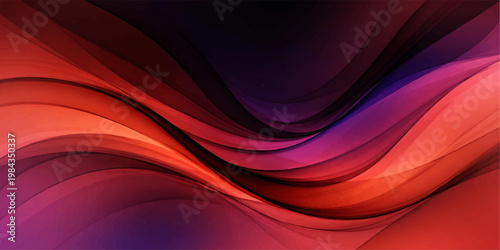 An abstract red wave background features a futuristic flow of light and motion with elegant curves and a creative line pattern for a high-energy vector art backdrop