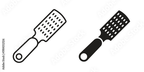 Microplane grater icon, thin line symbol, editable stroke eps 10