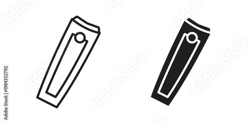 Nail clippers icon, thin line symbol, editable stroke eps 10