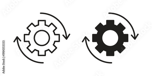 Operation icon, thin line symbol, editable stroke eps 10