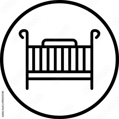 Crib Line Icon Style