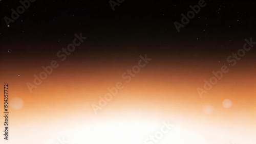 Night sky with stars and glowing horizon