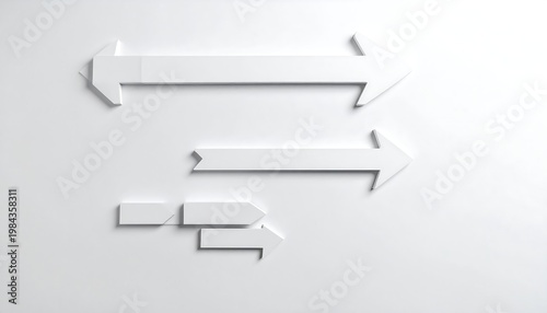 White arrows on light gray background