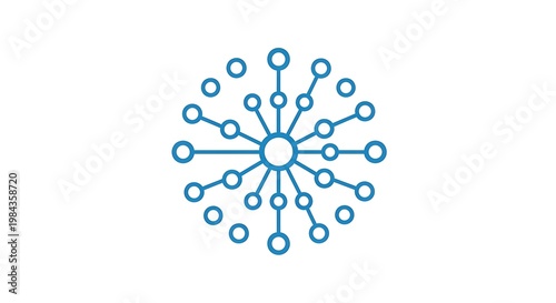 Abstract illustration of connected dots resembling a network on white background