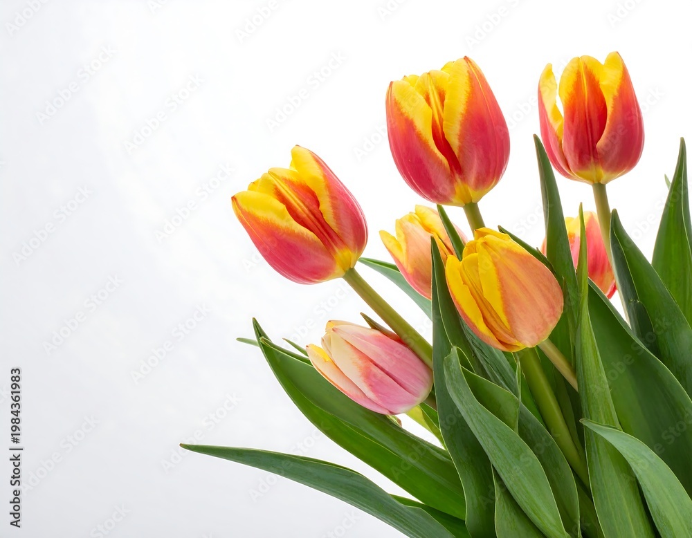 Fototapeta premium RedYellow Tulips Bouquet.