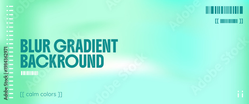 Blur mint gradient in green and blue with bold elements. Bright nature gradation and cyan aqua glow for presentation slides. Vibrant spring vector gradient background with calm teal spring energy.