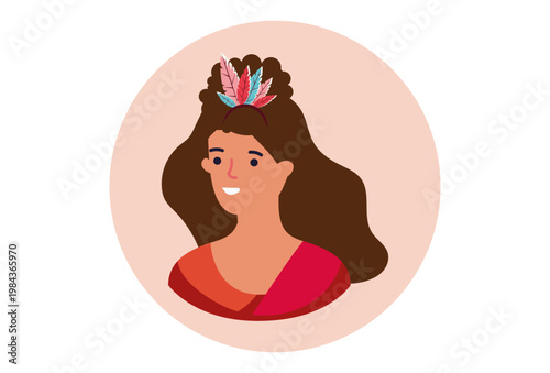 Feathered Fascinators Concept Illustration Vector Style