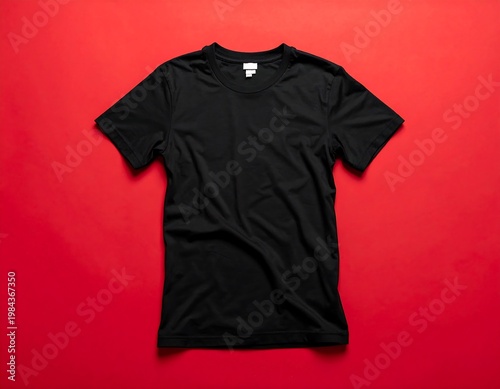 Black TShirt on Red.