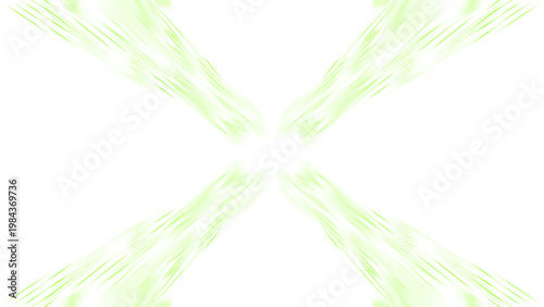 Foto Green light rays, abstract lime green motion lines, illustation