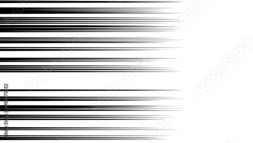 Foto Horizontal speed lines for motion effect, fast tracking lines, illustation