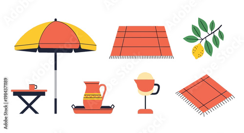 Summer Beach Accessories and Outdoor Relaxation Items