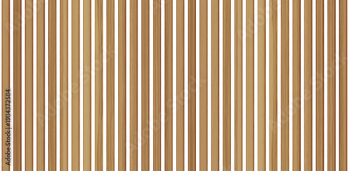 SEAMLESS pattern of light brown wooden wall panel, isolated on transparent background. Decorative accent wall, space divider or fence design. 