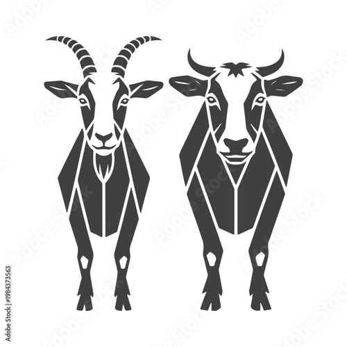 Eid al Adha Celebration Family with Cow Flat Illustration