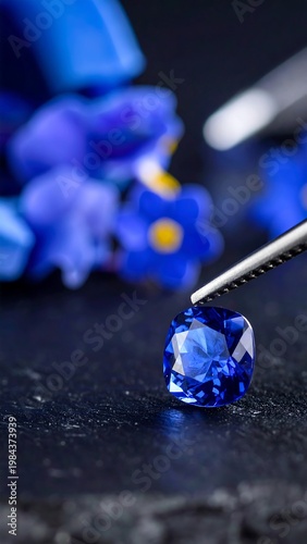 Blue Sapphire Gemstone.