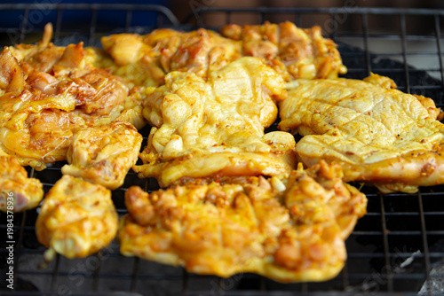 grilled chicken wings on grill