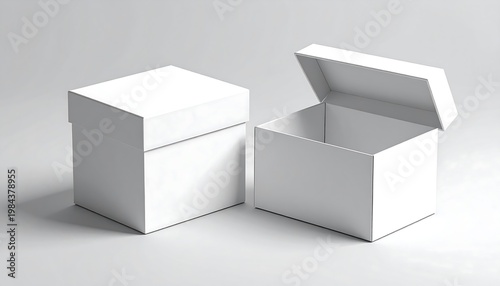 Boxes on white backdrop.